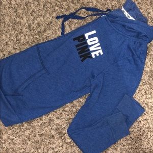 PINK front zip hooded jacket